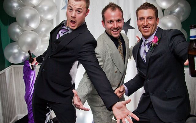 Friends celebrating together at an event